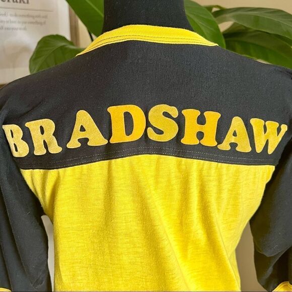 𝅺Vintage 80s Terry Bradshaw Pittsburgh Steelers T-Shirt - Picture 6 of 15